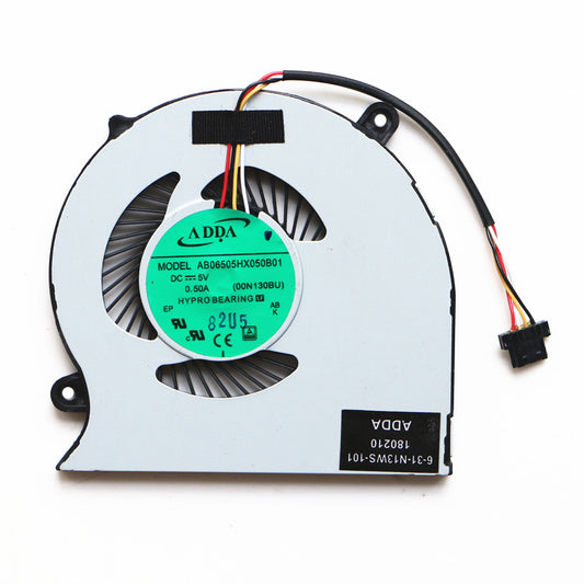 CLEVO N130BU N130WU N131WU N140WU N141WU CPU Cooling Fan ADDA AB06505HX050B01 00N140WU 6-31-N14WS-100 for 4Pin